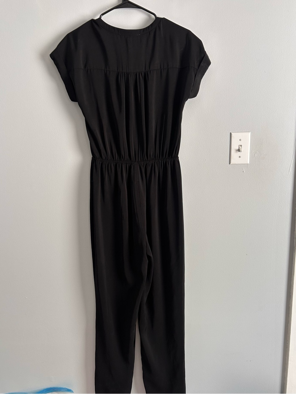 DR2 Black Wide Leg Jumpsuit | Elastic Waist | Size Small | Minimal Chic - Picture 3 of 5